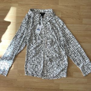 Black and White DKNY Blouse